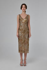 Load image into Gallery viewer, Astral Bloom Midi Dress