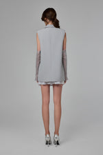 Load image into Gallery viewer, Ice Grey Structured Sleeveless Tailored Vest