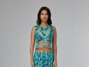 Celestial Tide Sheer Crop Top