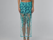 Celestial Tide Sheer Midi Skirt