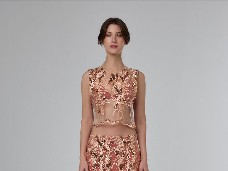 Solar Flare Sheer Crop Top