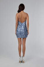 Load image into Gallery viewer, Blue Orbit Mini Dress