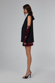 Black Structured Sleeveless Tailored Vest