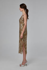Astral Bloom Midi Dress