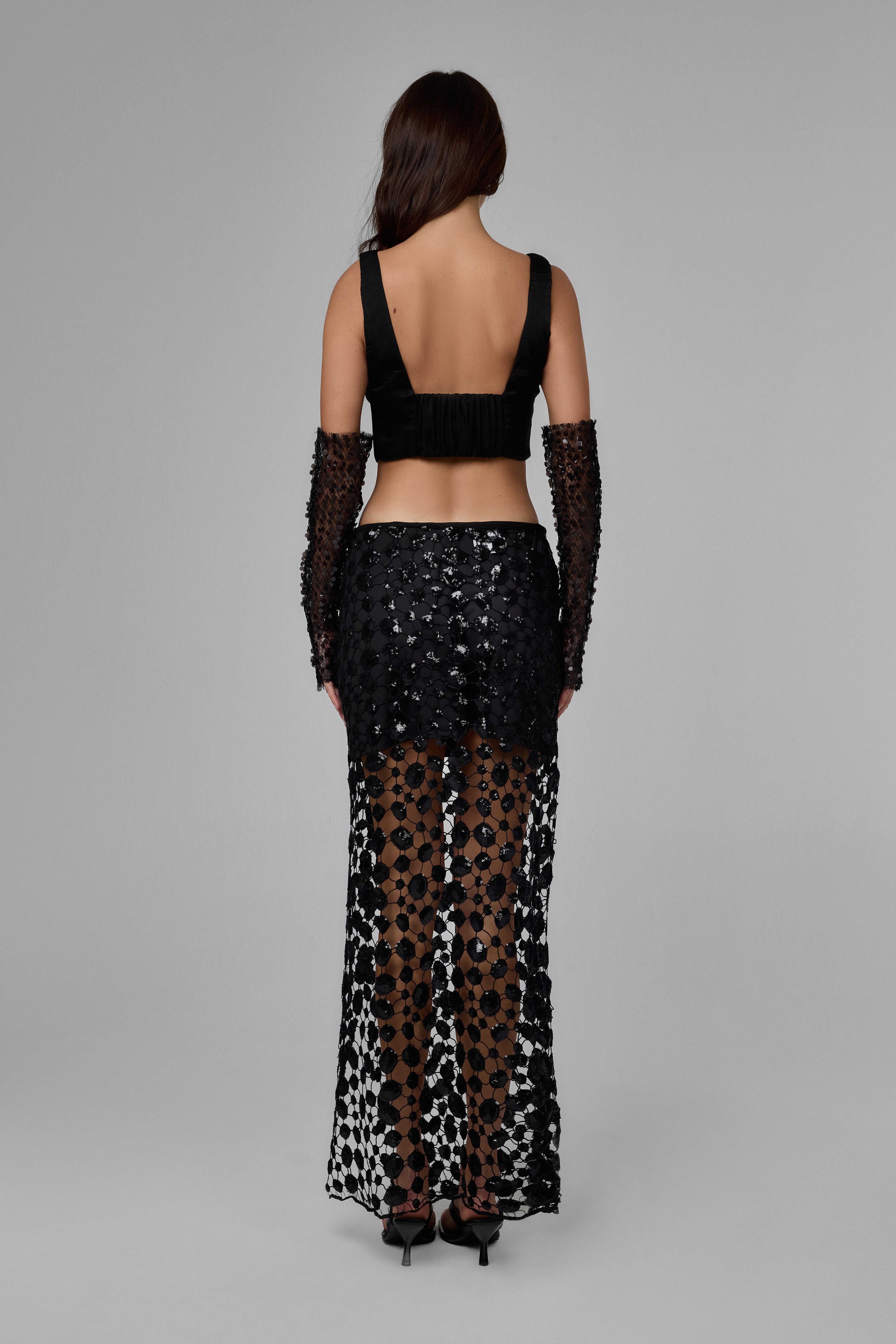 Plunge V-Neck Structured Crop Top