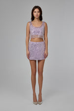 Load image into Gallery viewer, Cosmic Lilac Crop Top