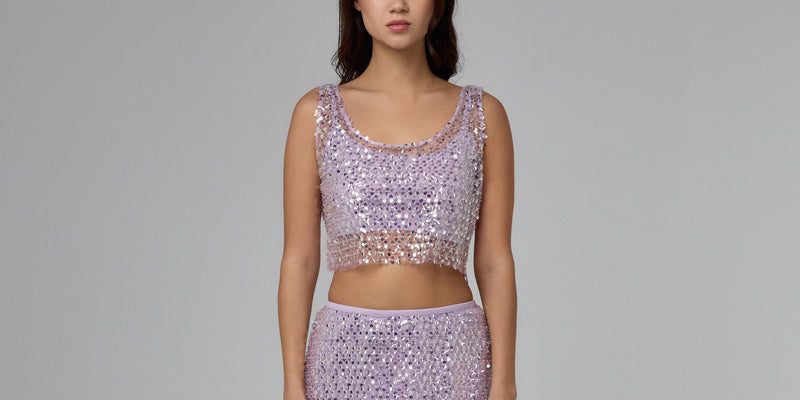 Cosmic Lilac Crop Top