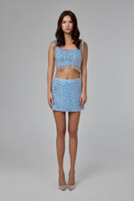 Load image into Gallery viewer, Cosmic Blue Sky Crop Top