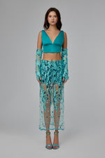 Load image into Gallery viewer, Plunge V-Neck Structured Crop Top