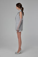 Load image into Gallery viewer, Ice Grey Structured Sleeveless Tailored Vest