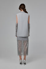 Load image into Gallery viewer, Ice Grey Structured Sleeveless Tailored Vest