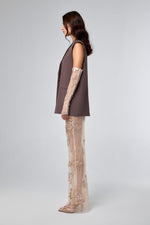 Load image into Gallery viewer, Deep Taupe Brown Structured Sleeveless Tailored Vest